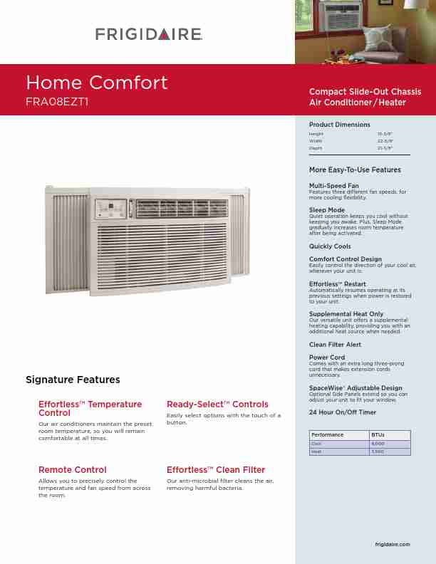 Frigidaire Air Conditioner FRA08EZT1-page_pdf